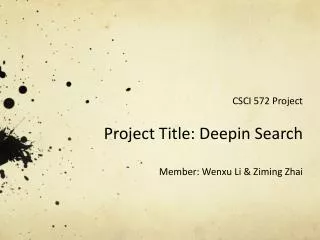 Project Title: D eepin Search