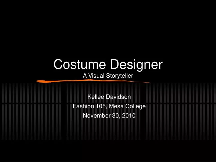 costume designer a visual storyteller