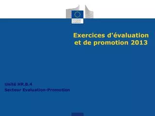 exercices d valuation et de promotion 2013
