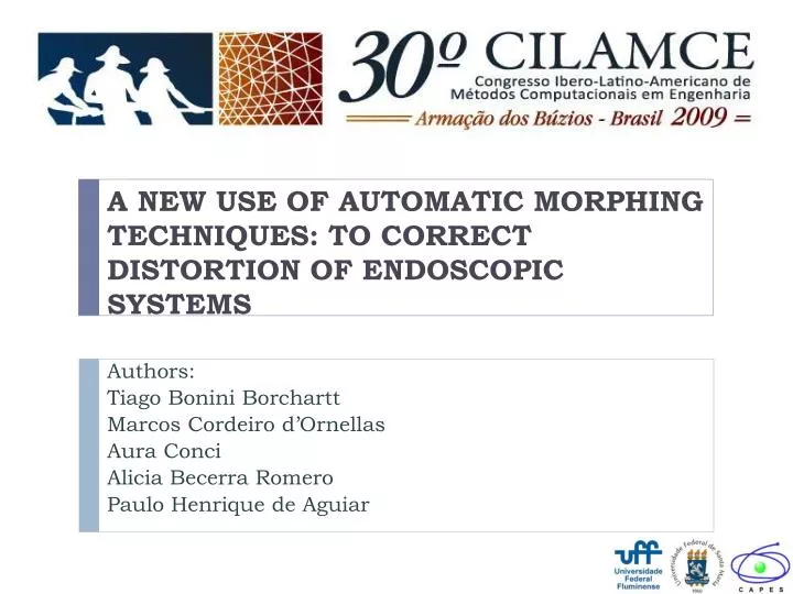 a new use of automatic morphing techniques to correct distortion of endoscopic systems