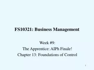 FS10321: Business Management