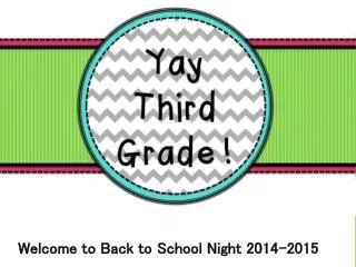 Welcome to Back to School Night 2014-2015