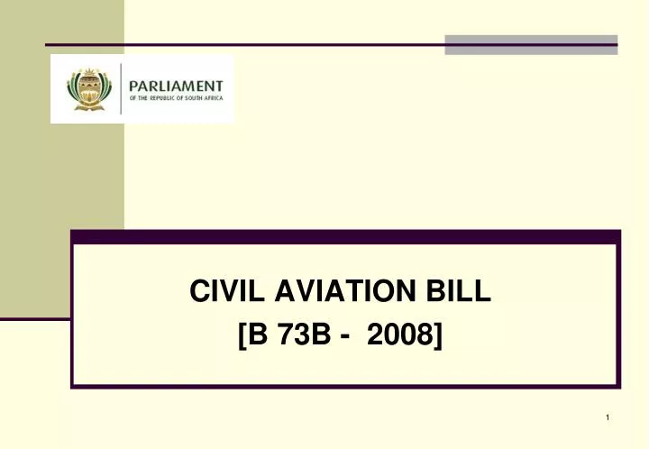 civil aviation bill b 73b 2008