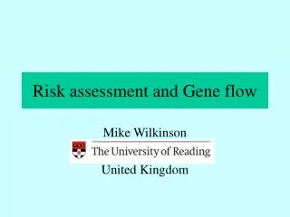 Risk assessment and Gene flow