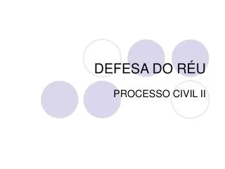 defesa do r u