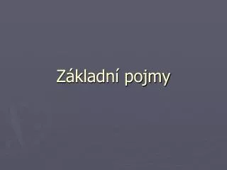 z kladn pojmy