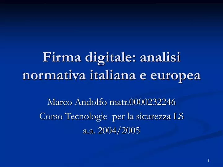 firma digitale analisi normativa italiana e europea