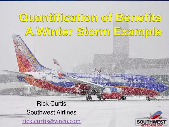 quantification of benefits a winter storm example
