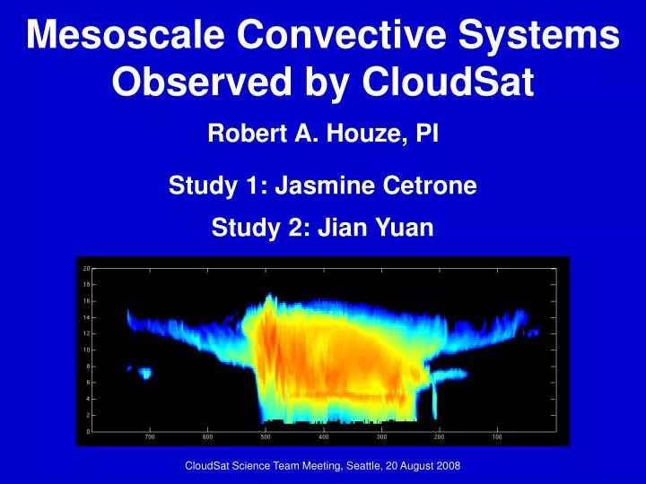 mesoscale convective systems observed by cloudsat