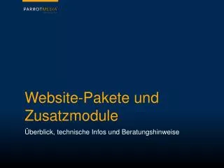 website pakete und zusatzmodule