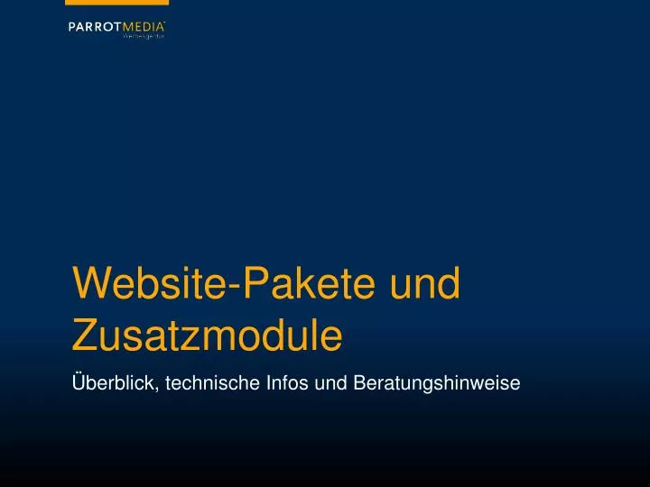 website pakete und zusatzmodule