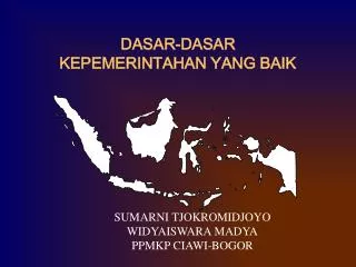 dasar dasar kepemerintahan yang baik