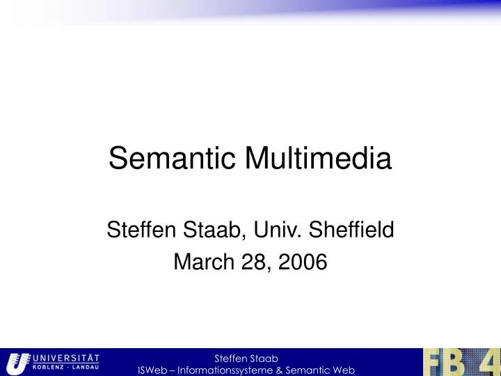 semantic multimedia