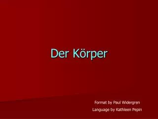 der k rper