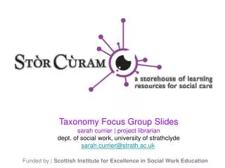 Funded by | Scottish Institute for Excellence in Social Work Education