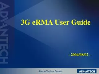 3G eRMA User Guide