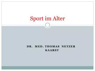 sport im alter