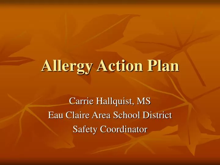 allergy action plan