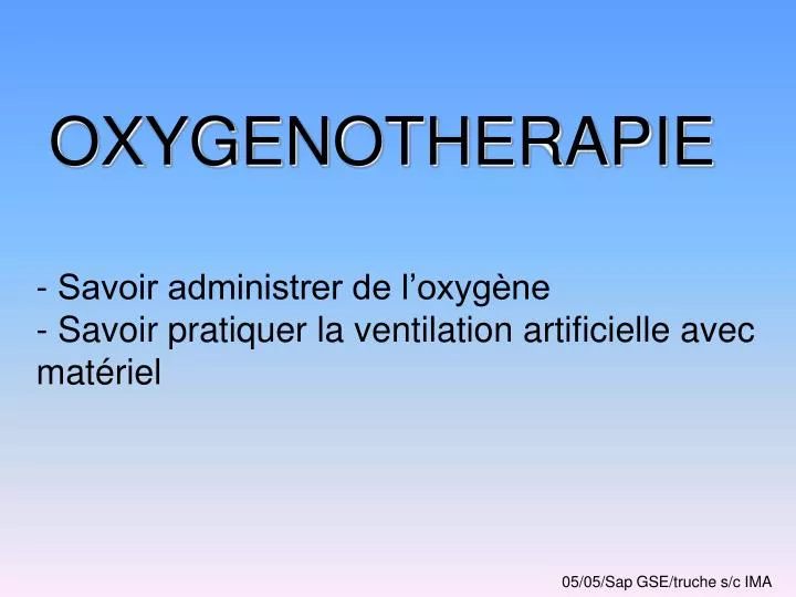 oxygenotherapie