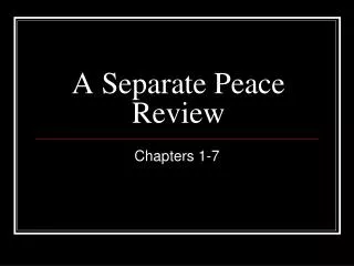 A Separate Peace Review