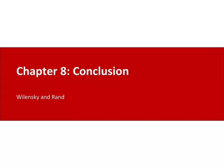 chapter 8 conclusion