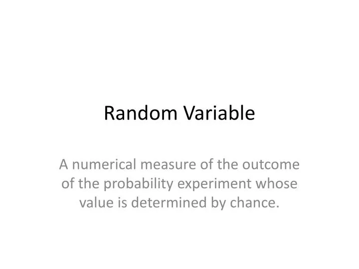random variable