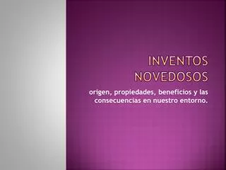 inventos novedosos
