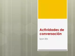 actividades de conversaci n