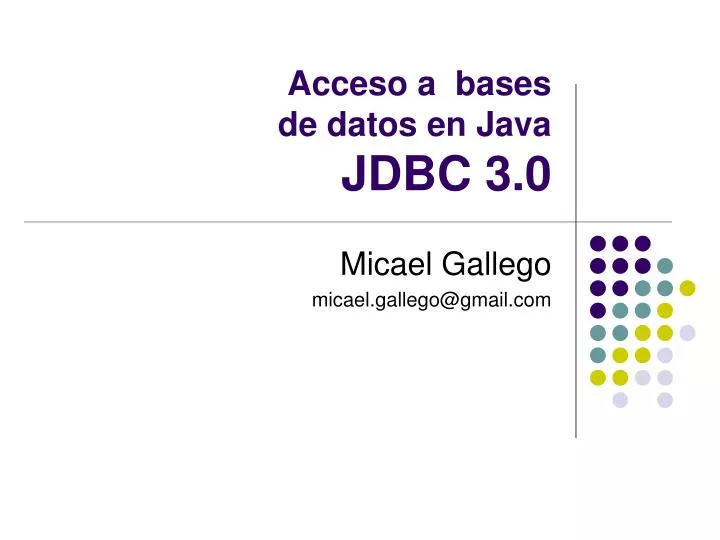 acceso a bases de datos en java jdbc 3 0