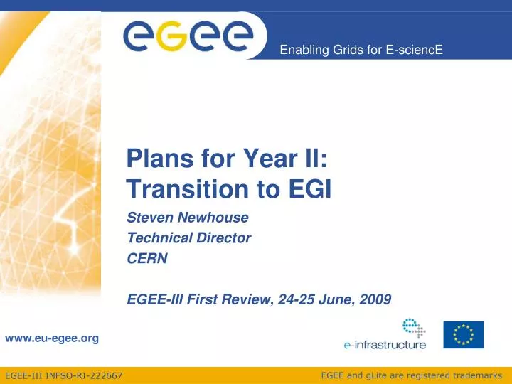 plans for year ii transition to egi