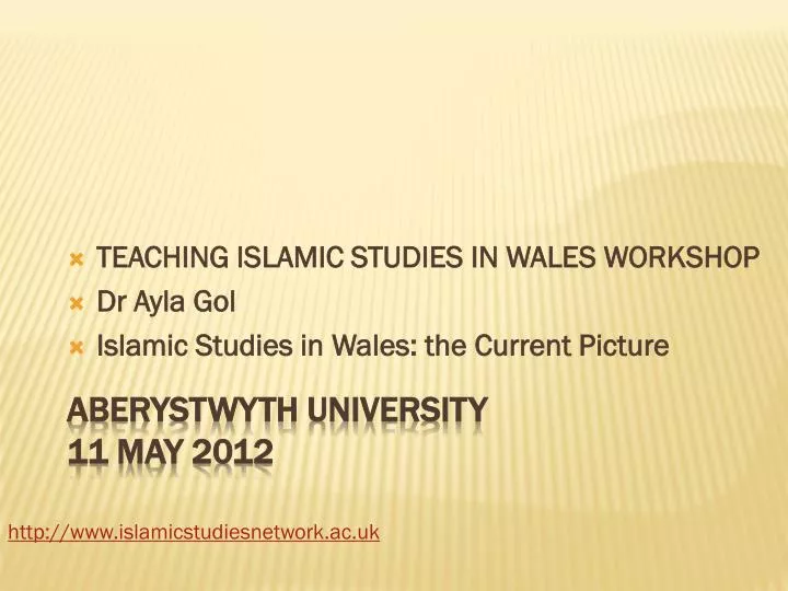 aberystwyth university 11 may 2012