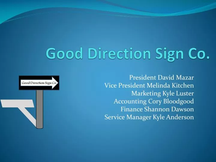 good direction sign co