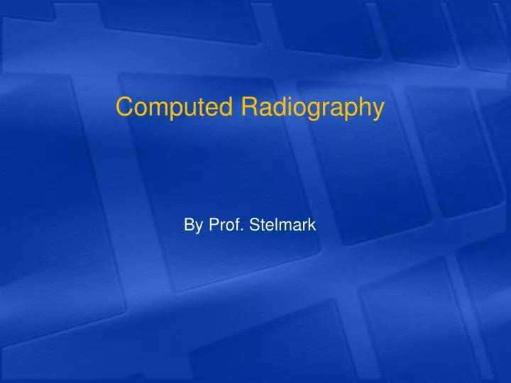 computed radiography