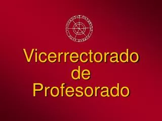 vicerrectorado de profesorado