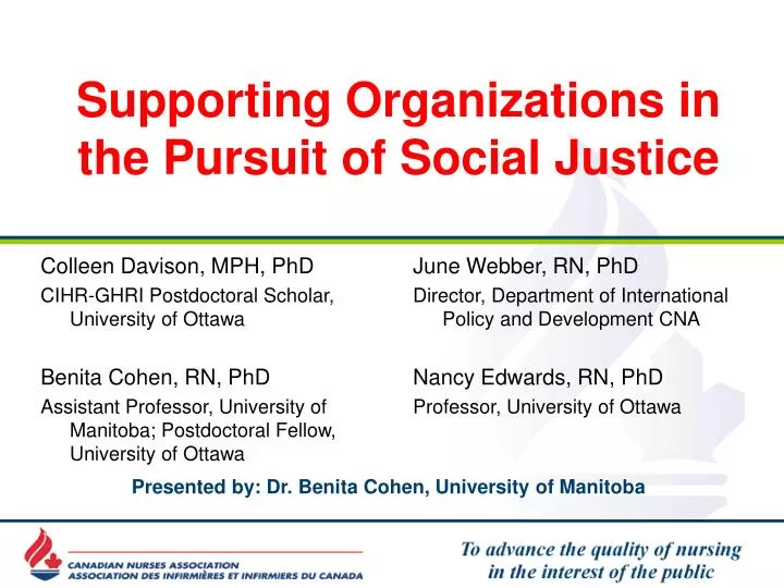 supporting organizations in the pursuit of social justice