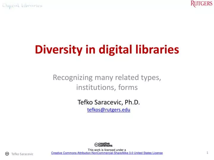 diversity in digital libraries