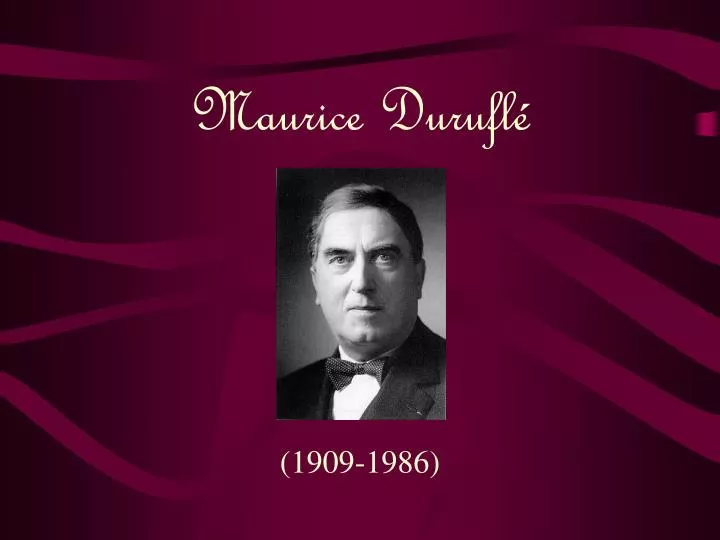 maurice durufl