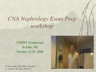 CNA Nephrology Exam Prep workshop