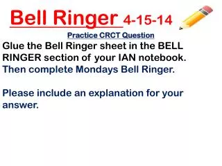 Bell Ringer 4-15-14