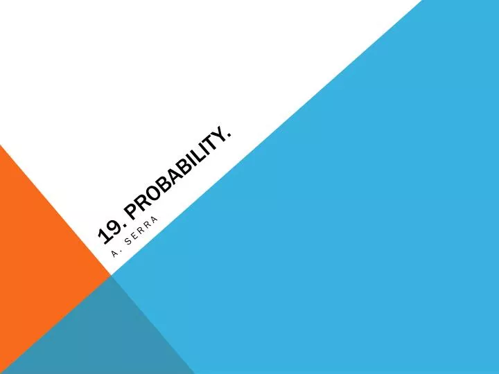 19 probability