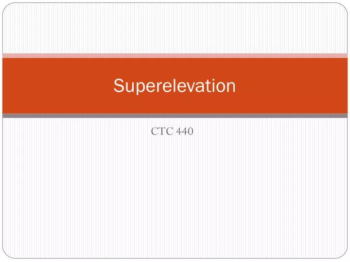 superelevation