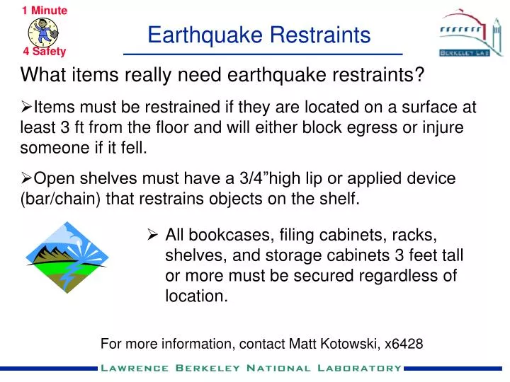 earthquake restraints
