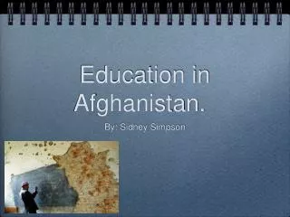 Education in Afghanistan.