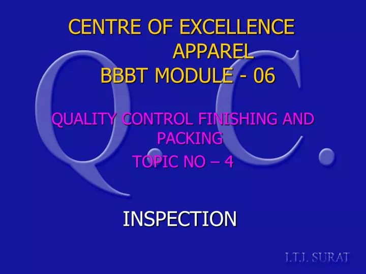 centre of excellence apparel bbbt module 06
