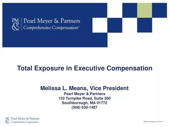 total exposure in executive compensation