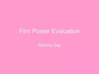 Film Poster Evaluation