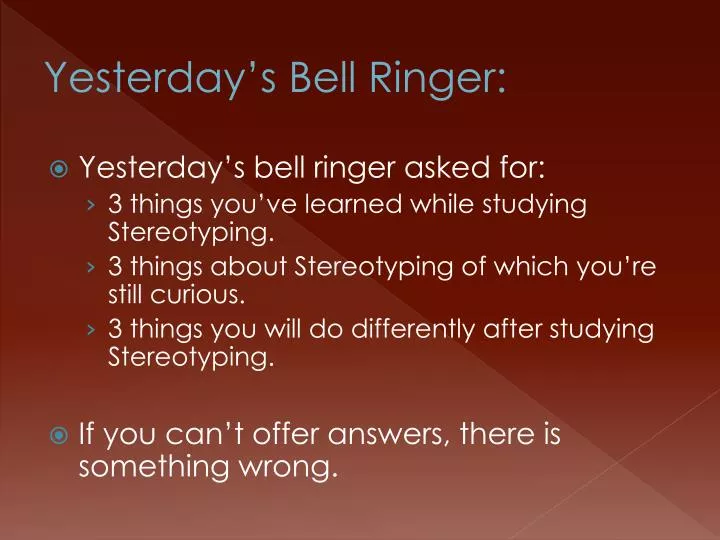 yesterday s bell ringer