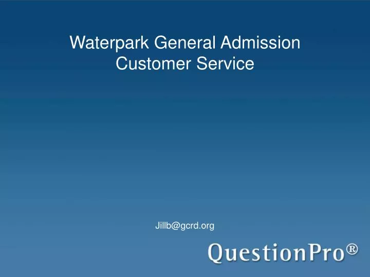 waterpark general admission customer service