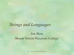 Strings and Languages - slide 1
