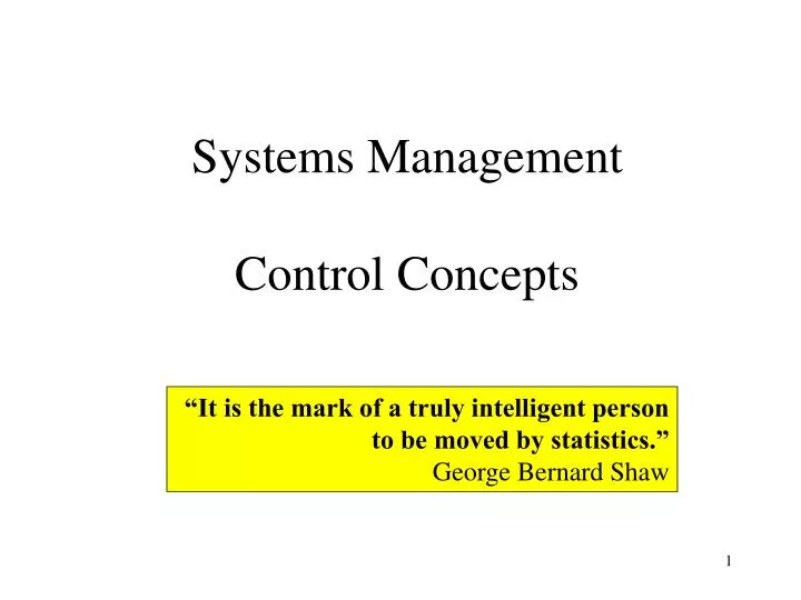 systems management control concepts